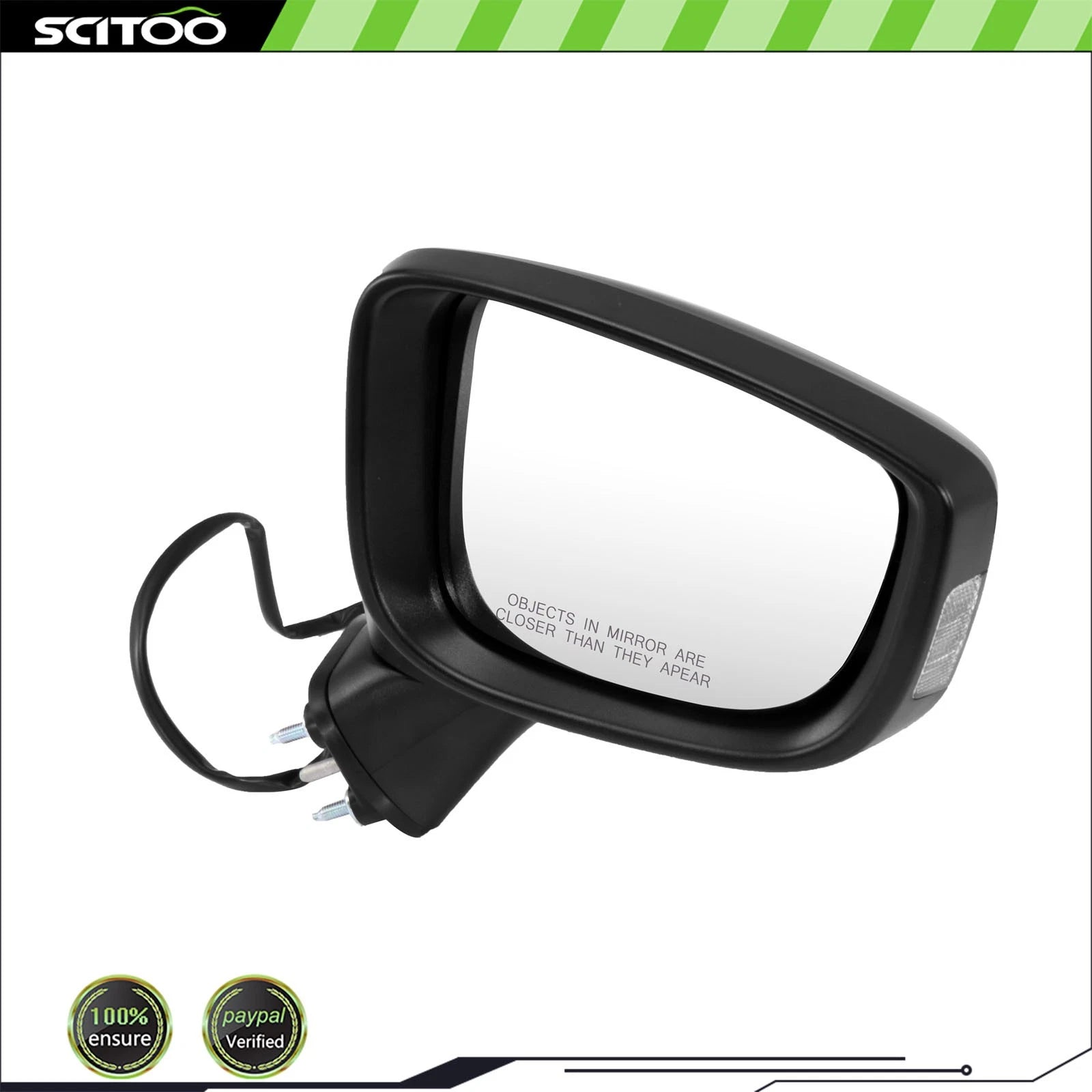 Power Signal Side Mirror for Toyota Yaris Sedan (2016–2018) RH, Black