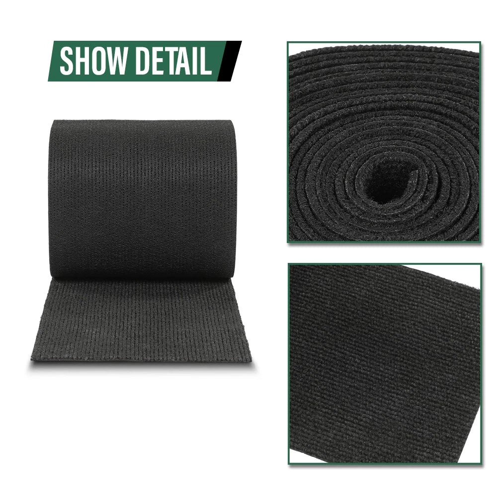 Ribbed Bunk Carpet for Marine Boat Trailer (9" x 25') - Black