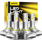 Set of 4 AUXITO 9005 9006 LED Headlight Kit Combo Bulbs for High Low Beam