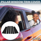 Set of 6 Door Pillar Window Trim for Toyota Sienna (2021–2023) Black