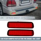 2pcs LED Rear Bumper Reflector Brake Tail Light 8192060051 for Lexus LX470 (1998–2007)