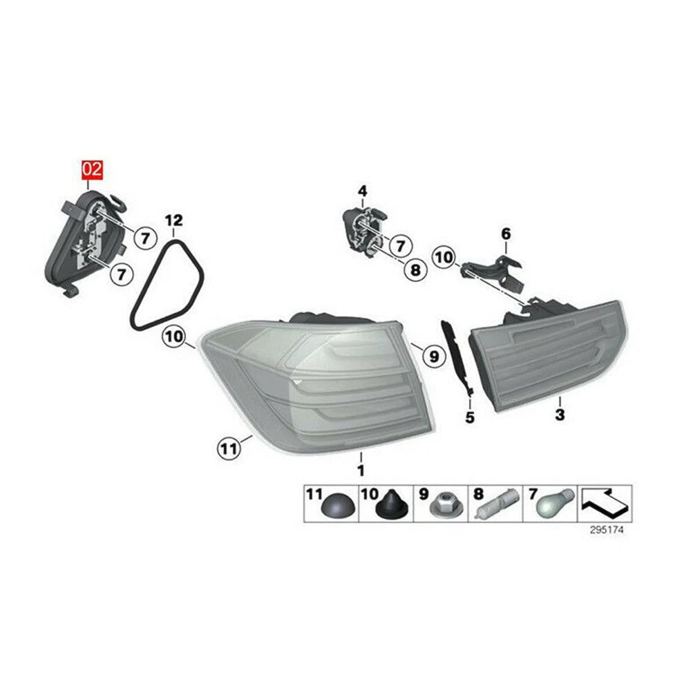 Brake Tail Light Bulb Socket Harness for BMW 328i 335i (2012–2013)