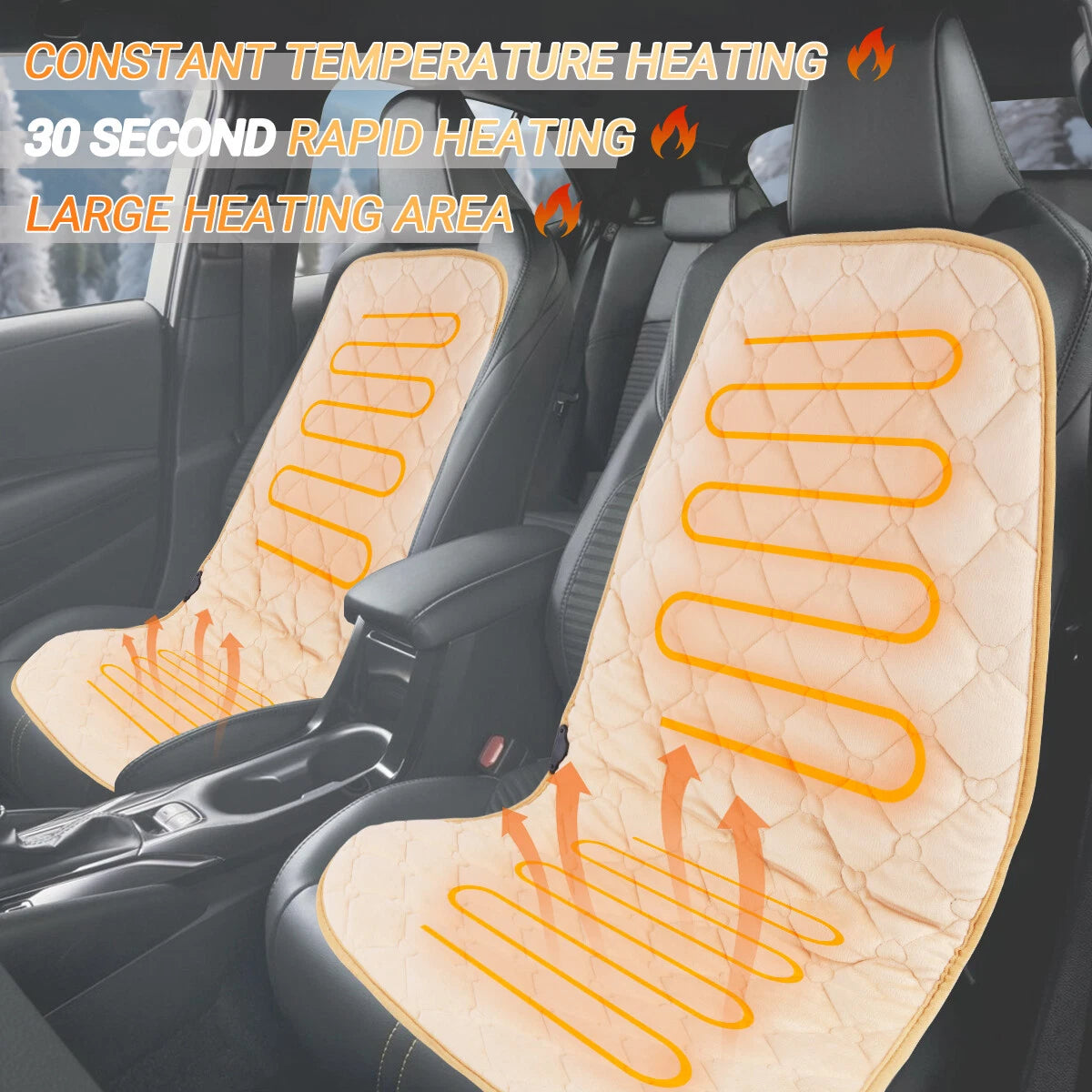 Electric Heated Car Seat Cover Cushion 12V Heater Warmer Pad