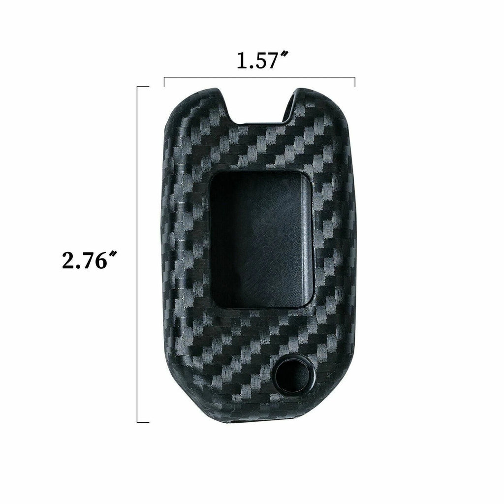 Carbon Fiber 3-Button Key Shell with Keychain for Honda (2013-2020)