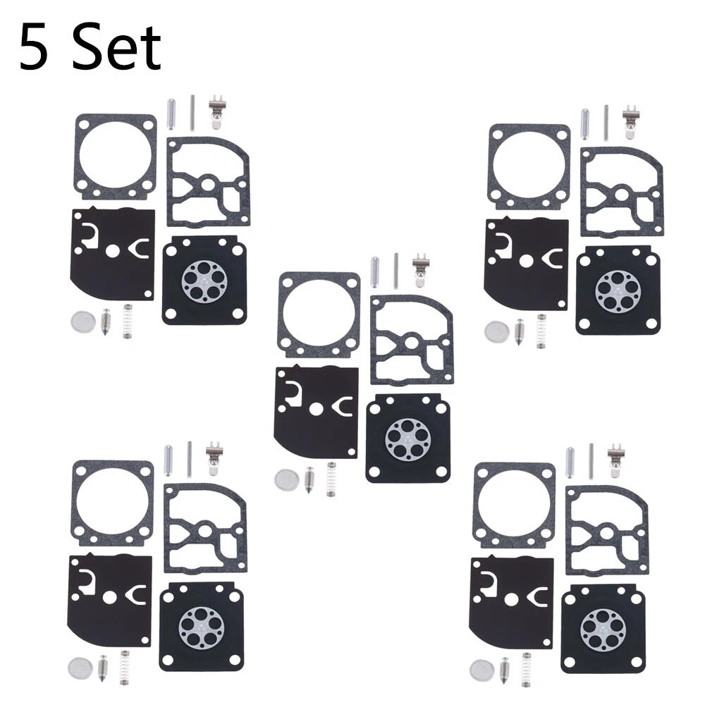 Set of 5 Carburetor Gasket Kit for ZAMA RB-129 C1M-W26A C1M-W26B C1M-W26C