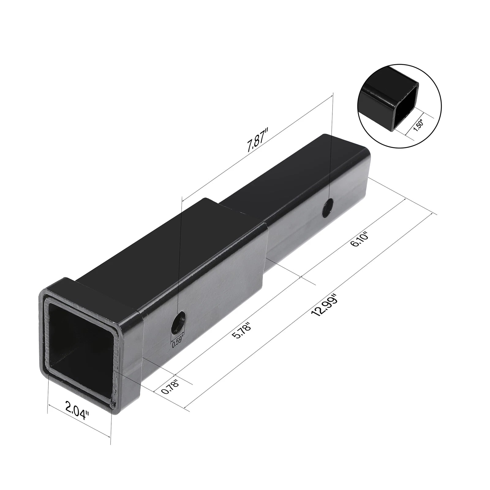 2" Trail Hitch Extension Receiver for Tow Capacity 4000 LBS (Fits )