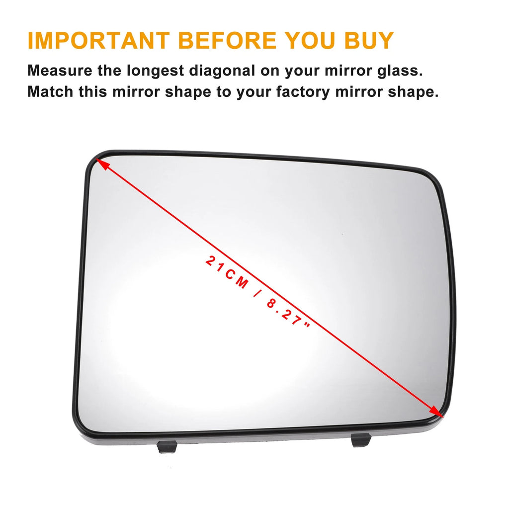 Right Side Heated Mirror Glass for Nissan, Opel, Renault 