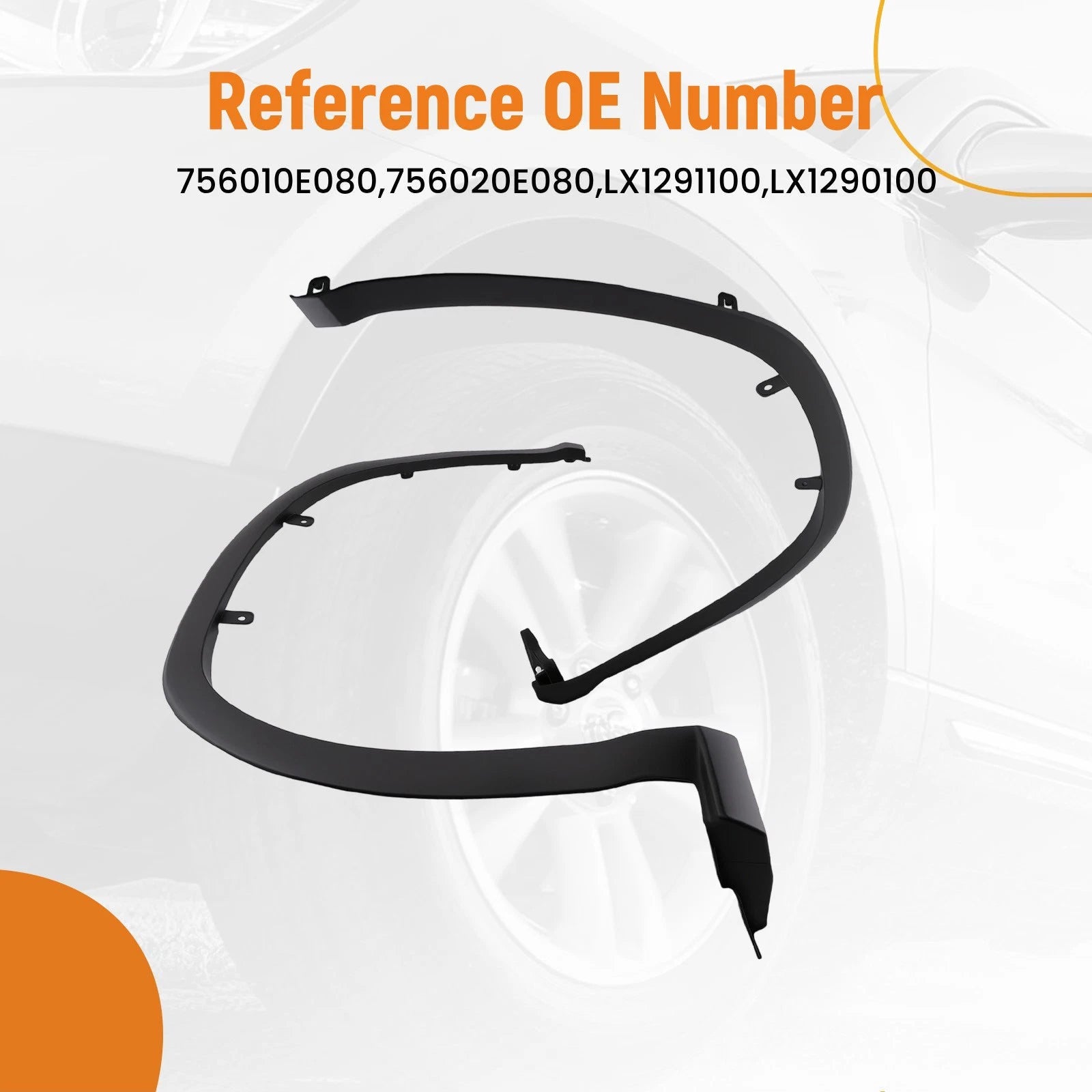 Front Left Fender Molding Kit for Lexus RX350 RX450h (2016–2019) 756020E080