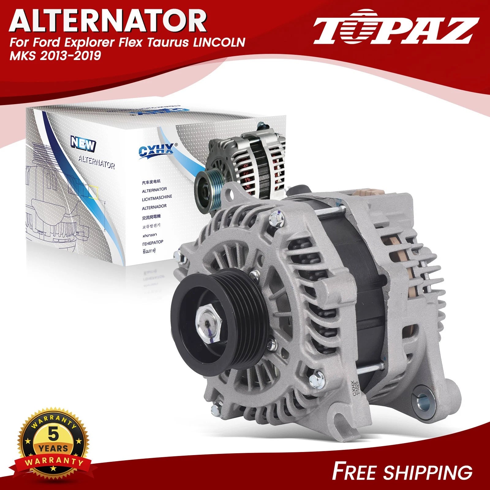 Alternator 175A for Ford Explorer Flex Taurus V6 3.5L Lincoln MKS (2013–2019)
