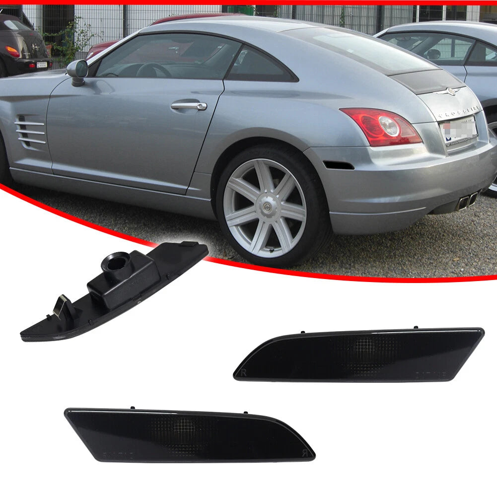 Smoked Rear Bumper Side Marker Reflectors for Chrysler Crossfire (2004–2008)