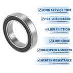 Deep Groove Ball Bearing 6908DDU for Scooter Skateboard (40x62x12mm)