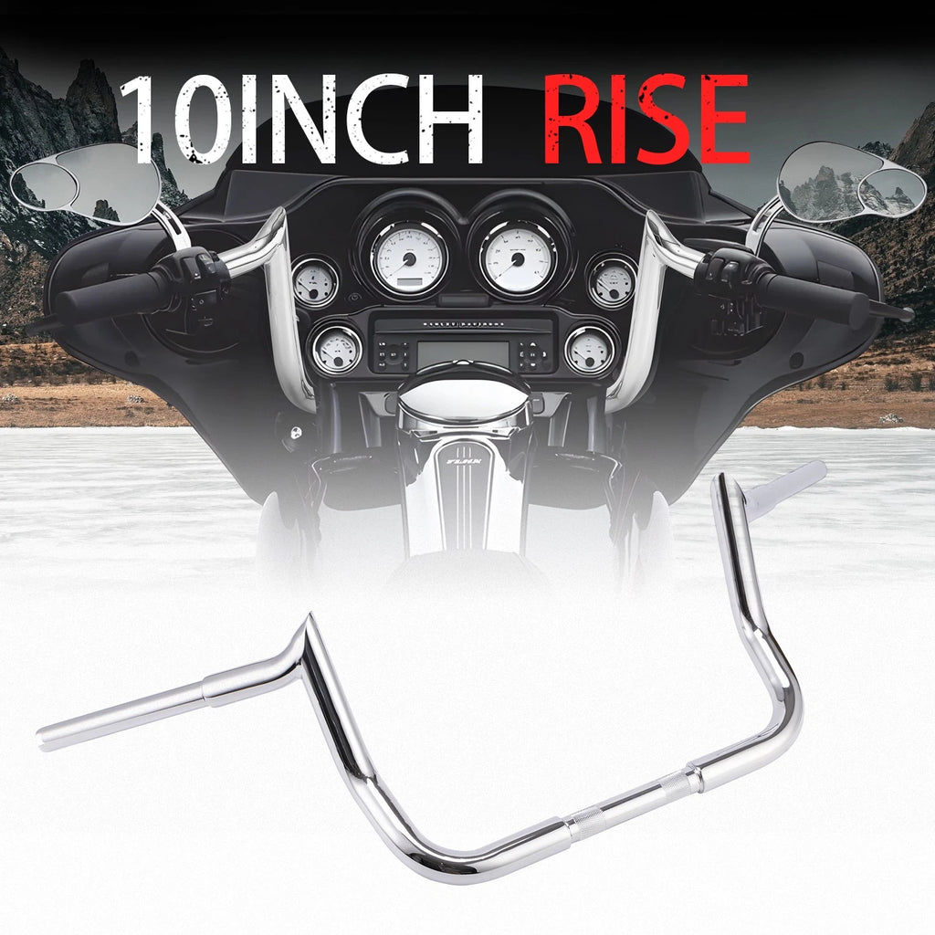 Chrome Meathook Ape Hangers Handlebar 1.25" for Harley Street/Electra Glide (2014–2023)