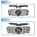 Front Upper Bumper Grille for Mercedes-Benz GLE580 2022 Chrome Silver Tone