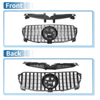 Front Upper Bumper Grille for Mercedes-Benz GLE580 2022 Chrome Silver Tone