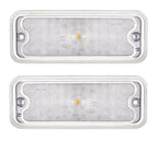 (2) Parking Light Pair Amber LED Clear Lens for Chevy GMC Truck (1973–1980)