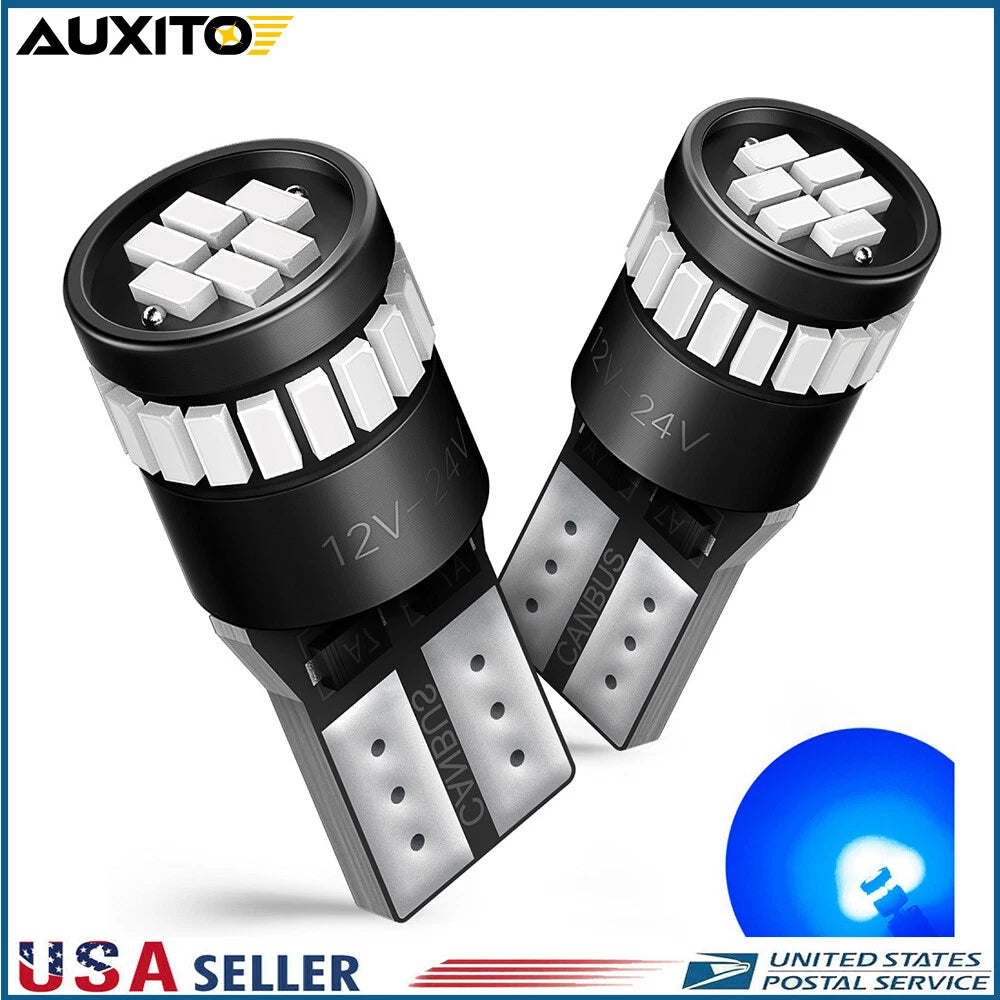 Set of 2 LED License Plate Lights for Various Models (T10, 194, 168)