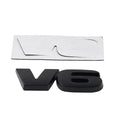 Universal Metal V6 Logo Car Emblem Badge for Fender Trunk Engine Black