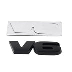 Universal Metal V6 Logo Car Emblem Badge for Fender Trunk Engine Black