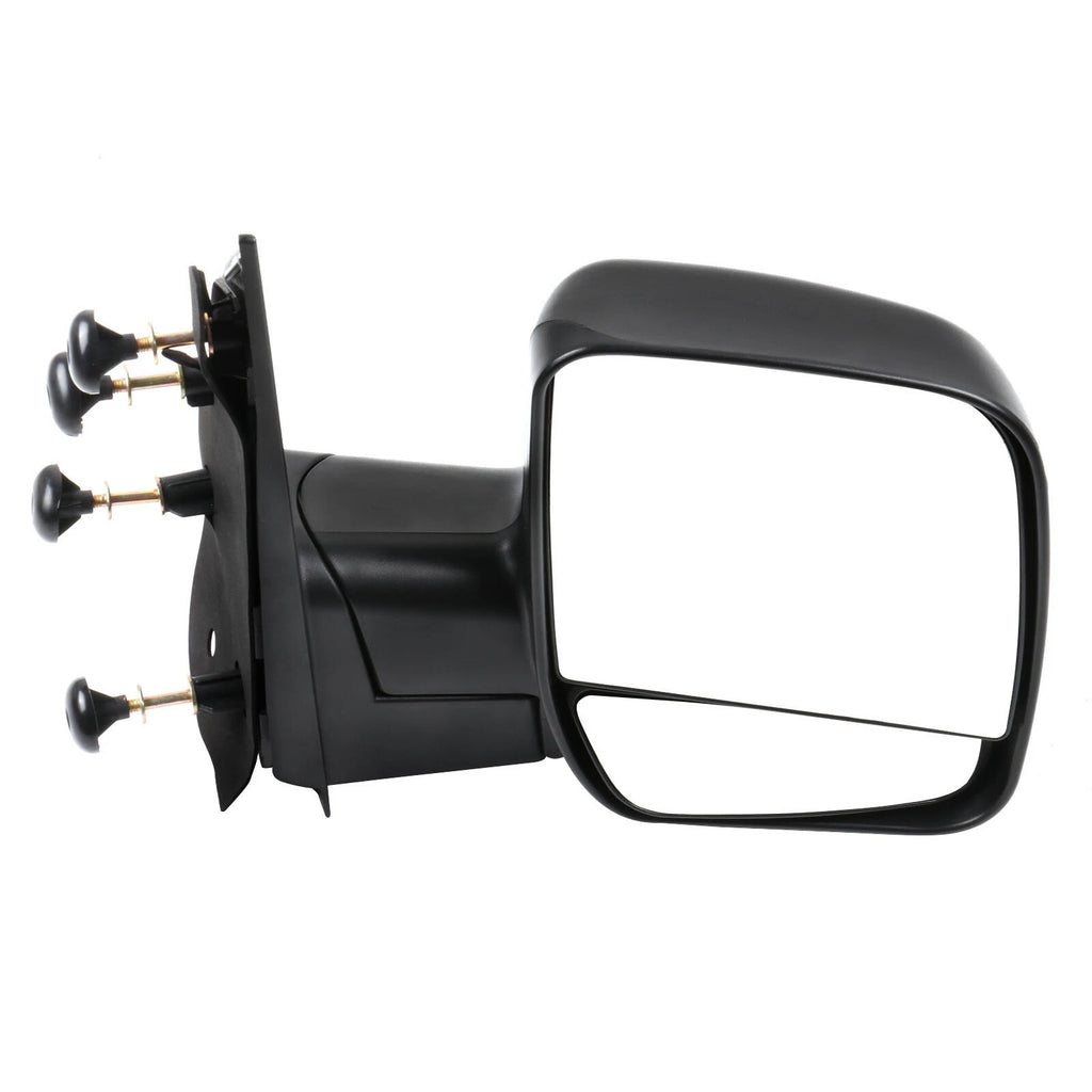 Clear Passenger Side Telescoping Black Mirror for Ford Econoline (2003–2014)
