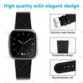 Leather Watch Band Strap for Fitbit Versa 3, Sense (2020–2021)