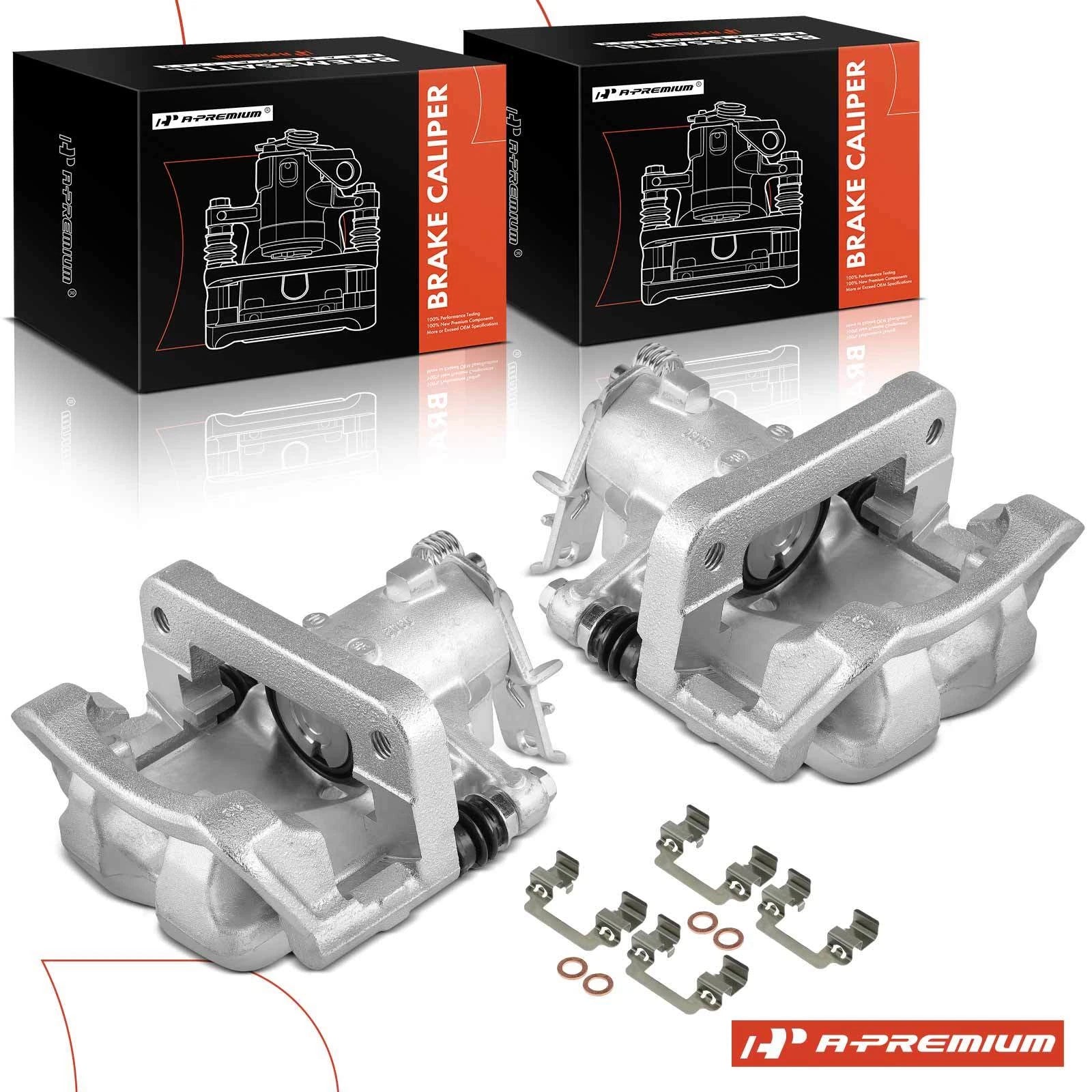 Pair Rear Disc Brake Caliper with Bracket for Chevy Malibu (2014–2015)
