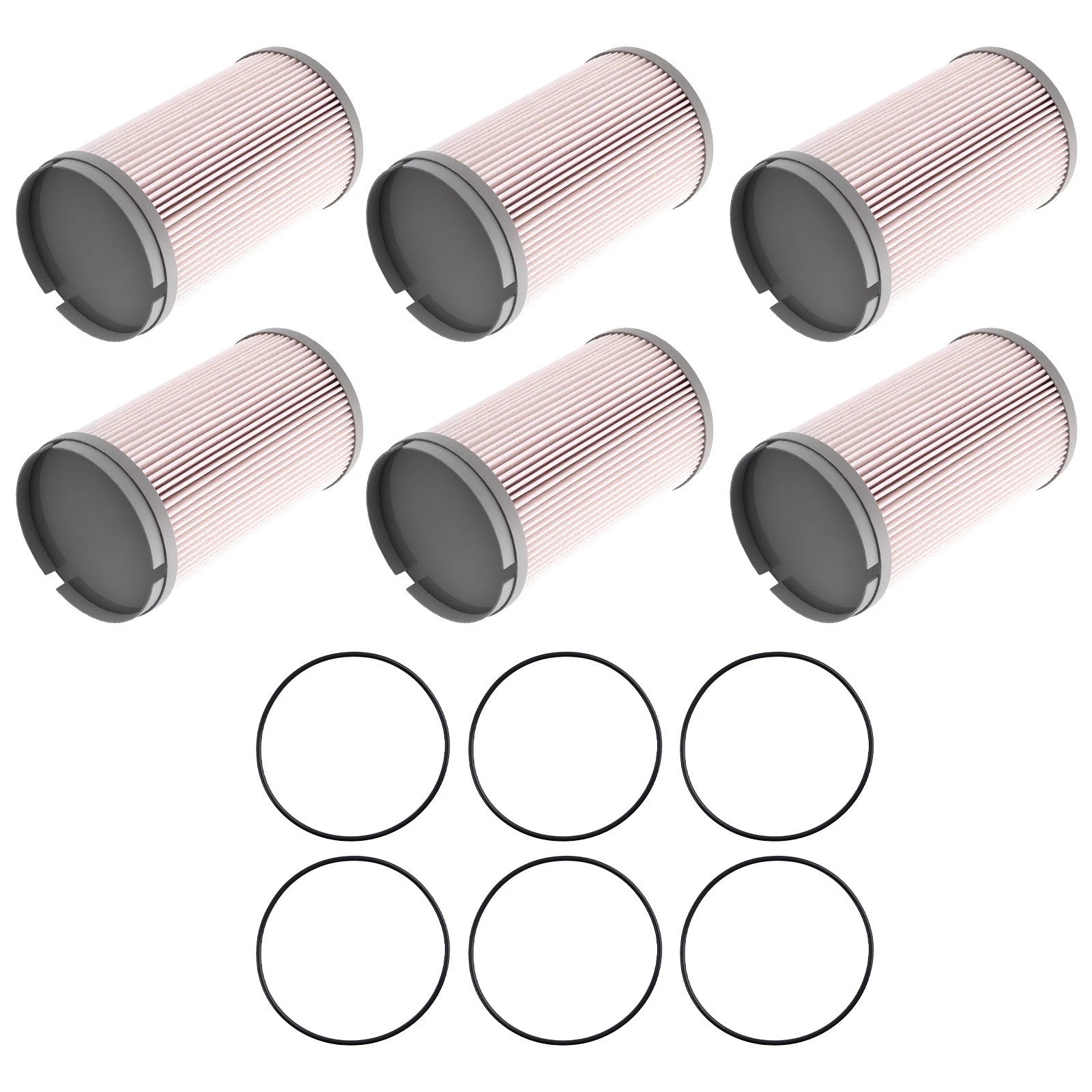 6Pack Fuel Filter Set for Peterbilt 320 365 367 Kenworth T880 (2010–2023) K37-1029 600500