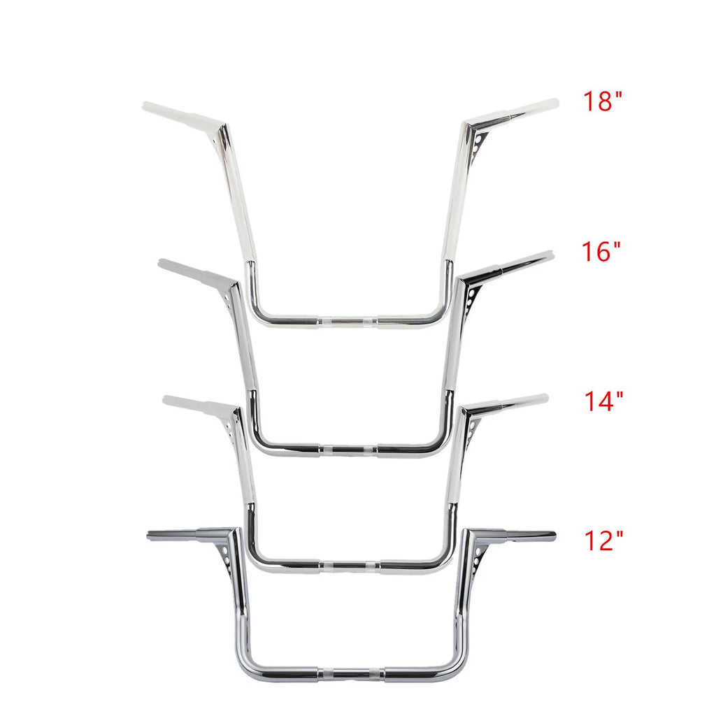 Rise Handlebar for Harley Electra Glide (1982–2024) Black/Chrome