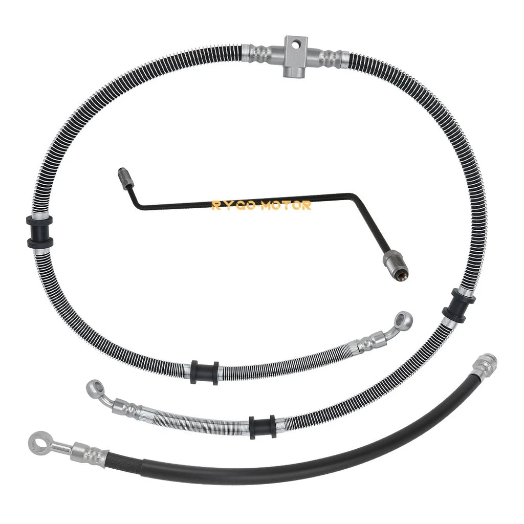 Front Brake Hose Line Pipe Kit for Yamaha Grizzly 450 YFM450 (2011–2014)