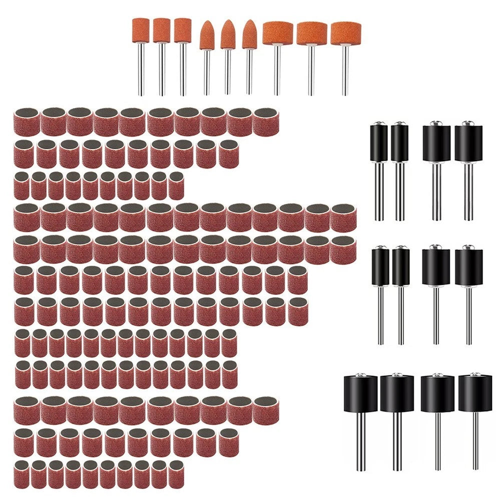 Set of 159 Aluminum Oxide Sanding Drums for Wood Finishing