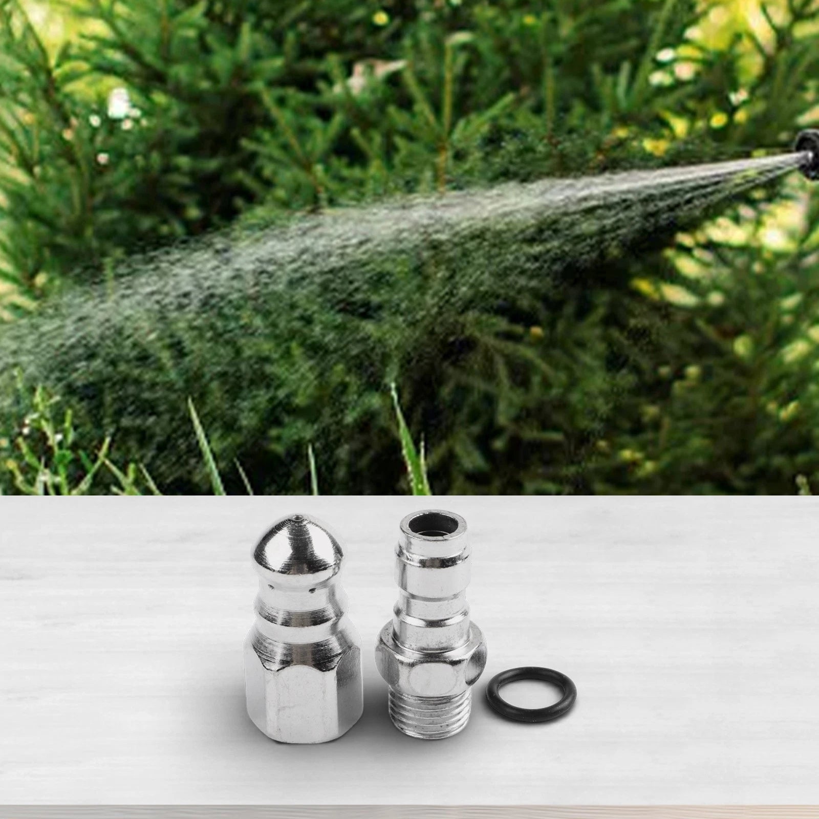Sewer Jetter Nozzle 5000 PSI for Pressure Washer (14" Drain Hose)