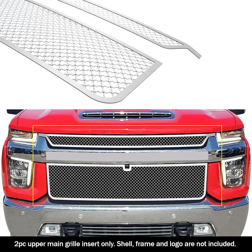 Stainless Chrome Mesh Grille for Chevy Silverado 2500/3500 LTZ (2020-2023)