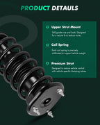 Front Pair Complete Struts w/ Coil Springs for Jeep Grand Cherokee (2011–2015)