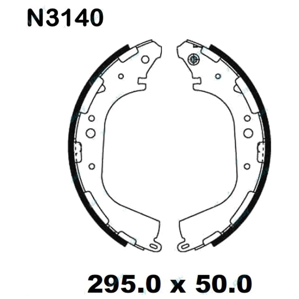 Rear Brake Shoes Set for Nissan Pathfinder R50 1995-2005 4X4 V6 VG33E 3.3L Drum