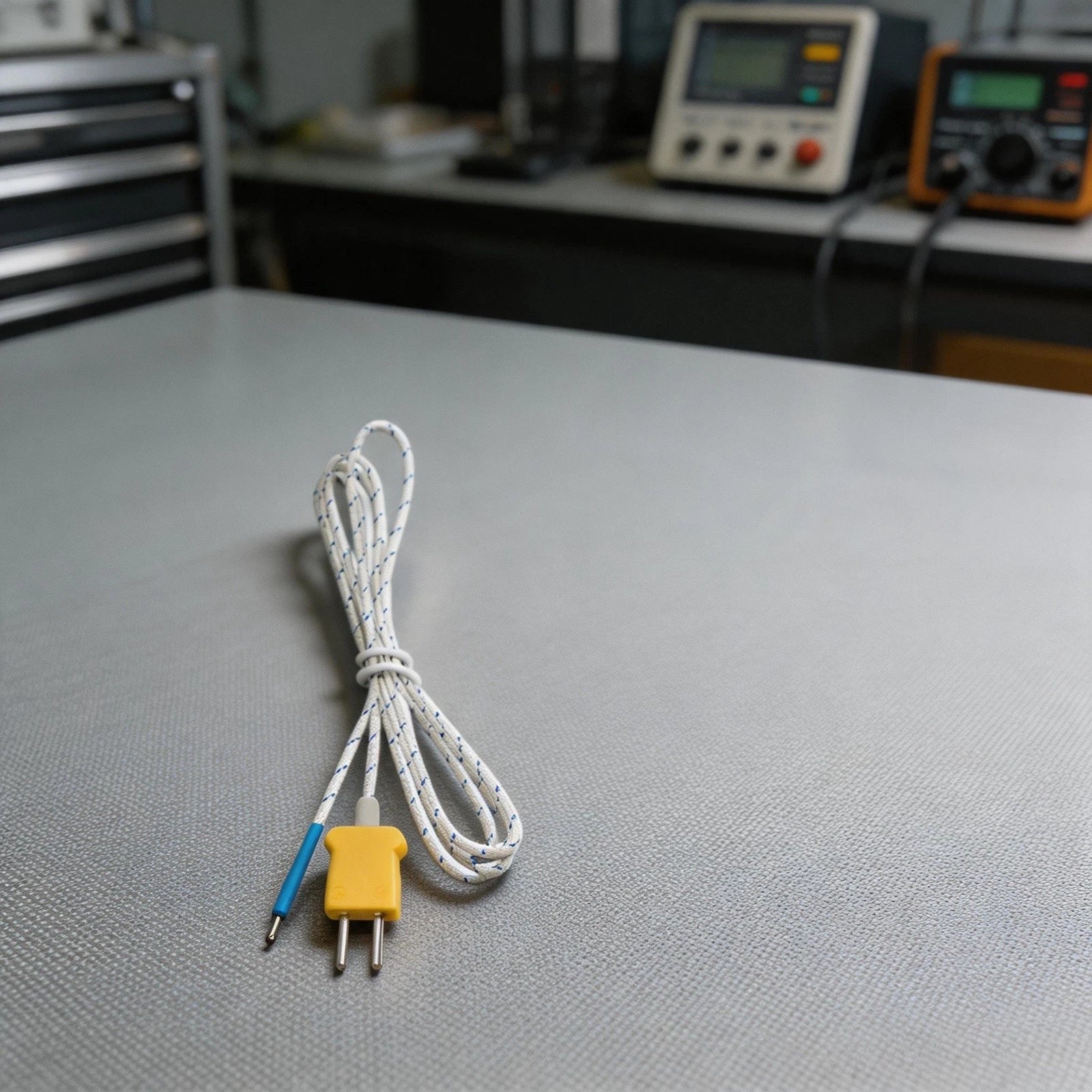 Digital Thermometer K Type Thermocouple Fiberglass Measurement Line