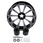 21" Front & 18" Rear Wheel Rim Disc Hub Pulley for Harley Touring (2009–2023)