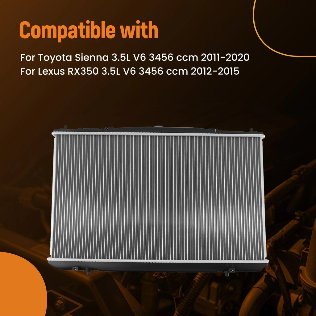 Coolant Radiator for Toyota Sienna 3.5L (2011–2020) 160410P211 CU13116