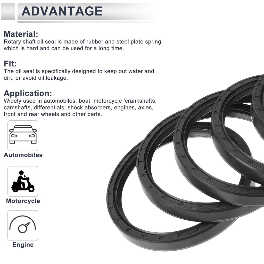 Set of 5 Oil Seal Rotary Shaft Seal Nitrile Rubber 90x105x12mm