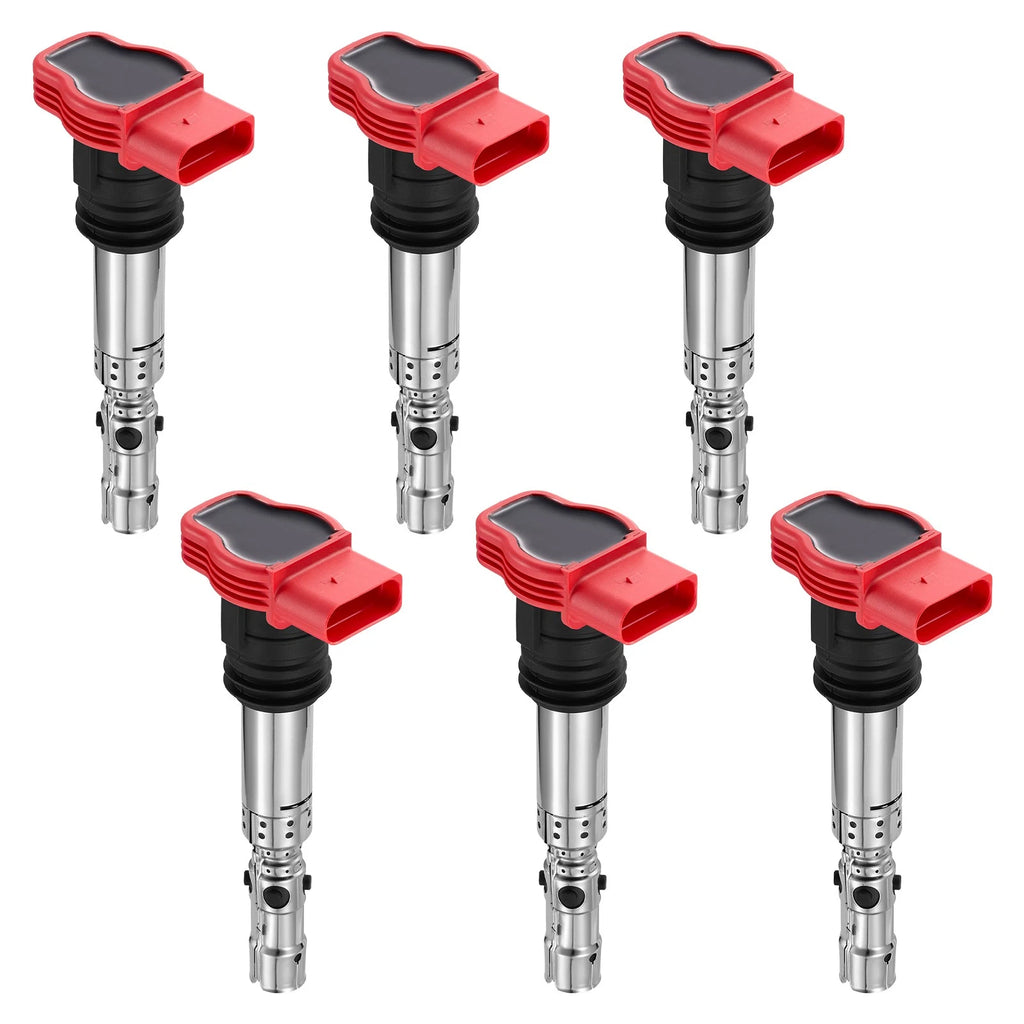 Set of 6 Ignition Coils for Audi A4 (2002–2005) & A6 (2002–2004) UF483
