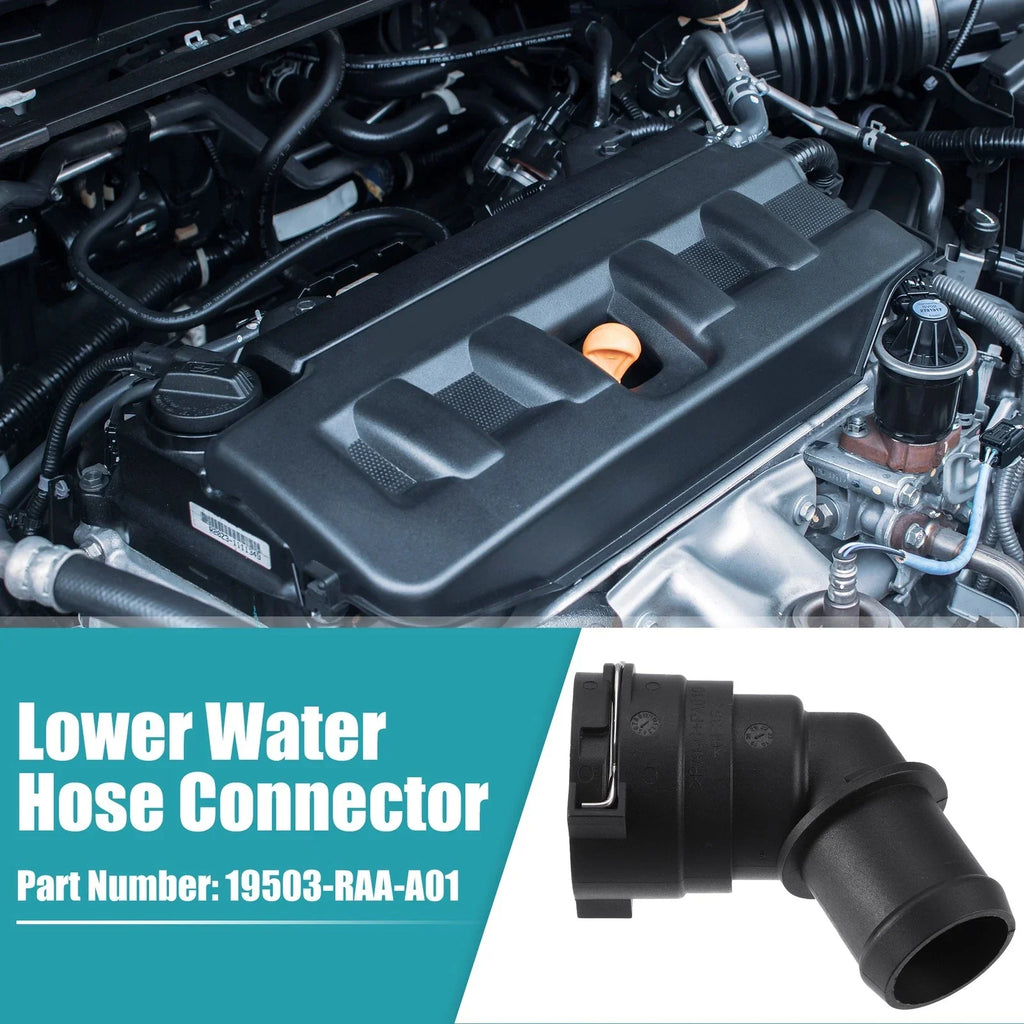 Engine Coolant Hose Connector for Honda Accord (2003-2007) - Plastic Black