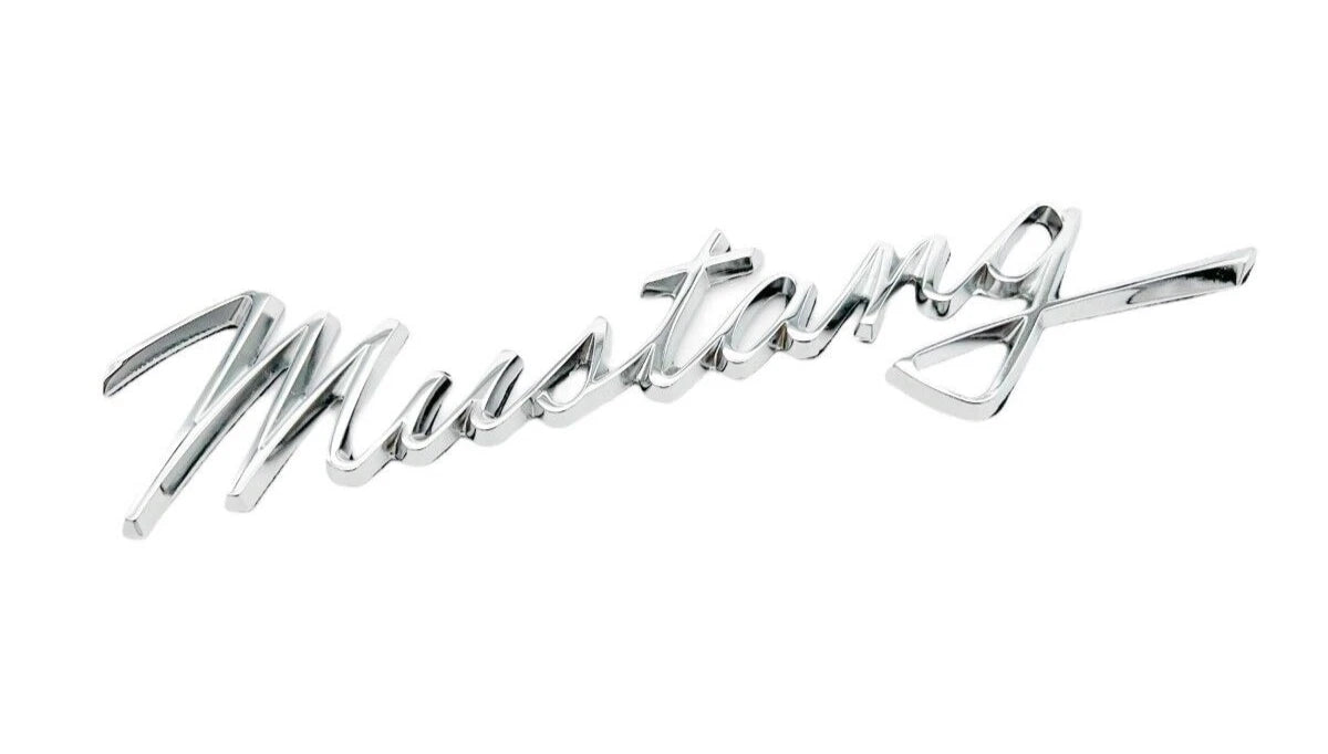 Fender Emblems Chrome Adhesive Script for Ford Mustang (1968–1968)