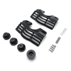 Black Slotted Finned Spark Plug Head Bolt Covers for Harley Touring (FLH FLT)