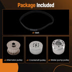 Aluminum Gilmer Belt Drive Pulley Kit for Ford SBF 289 302 351W (1962–1995)