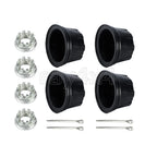 Front Rear Wheel Center Cap w/ Axle Nuts for Honda Rancher 420 (2007–2014)