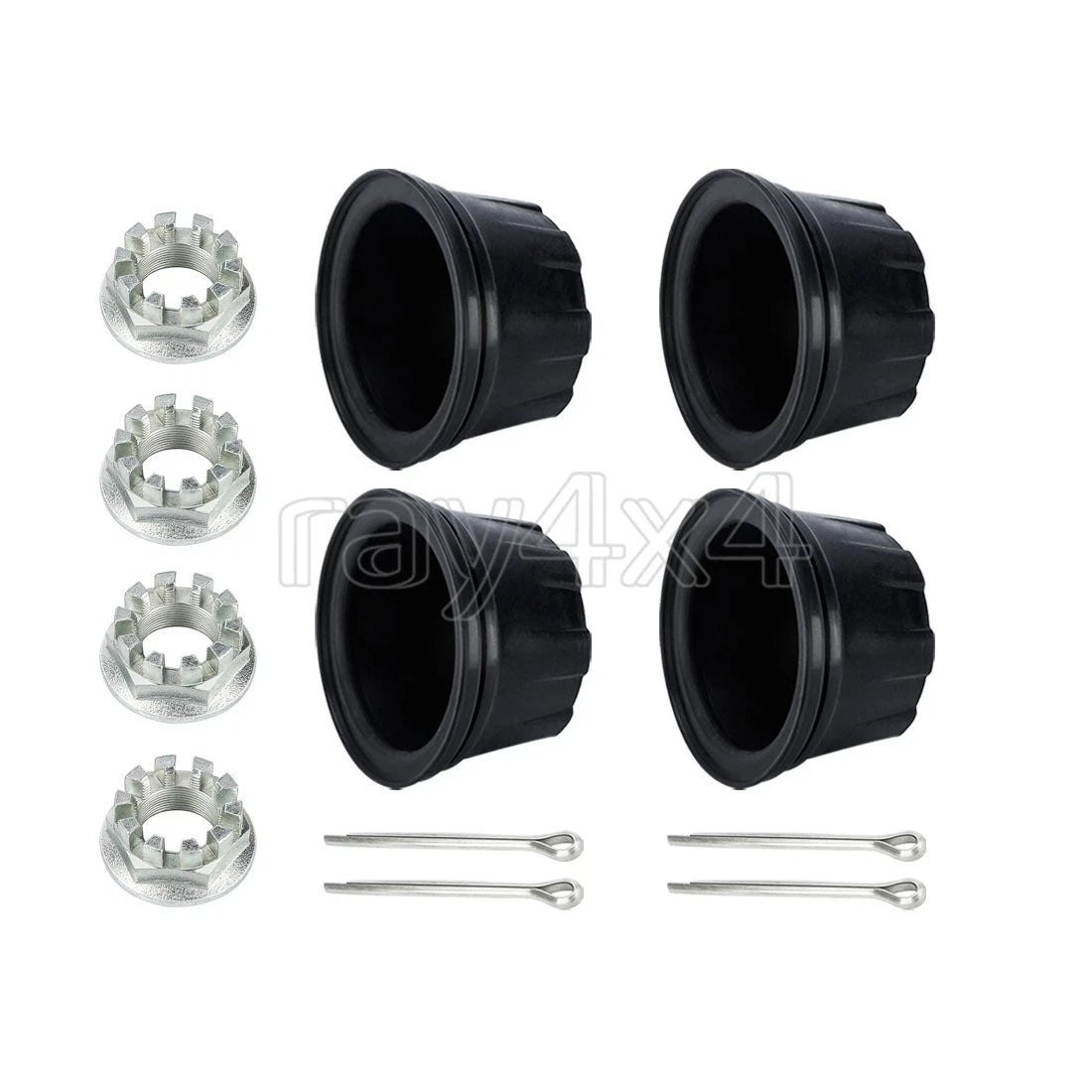 Front Rear Wheel Center Cap w/ Axle Nuts for Honda Rancher 420 (2007–2014)