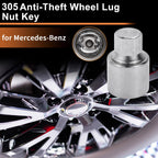 305 Wheel Lock Lug Nut for Mercedes-Benz (Locking Nut Key Socket)
