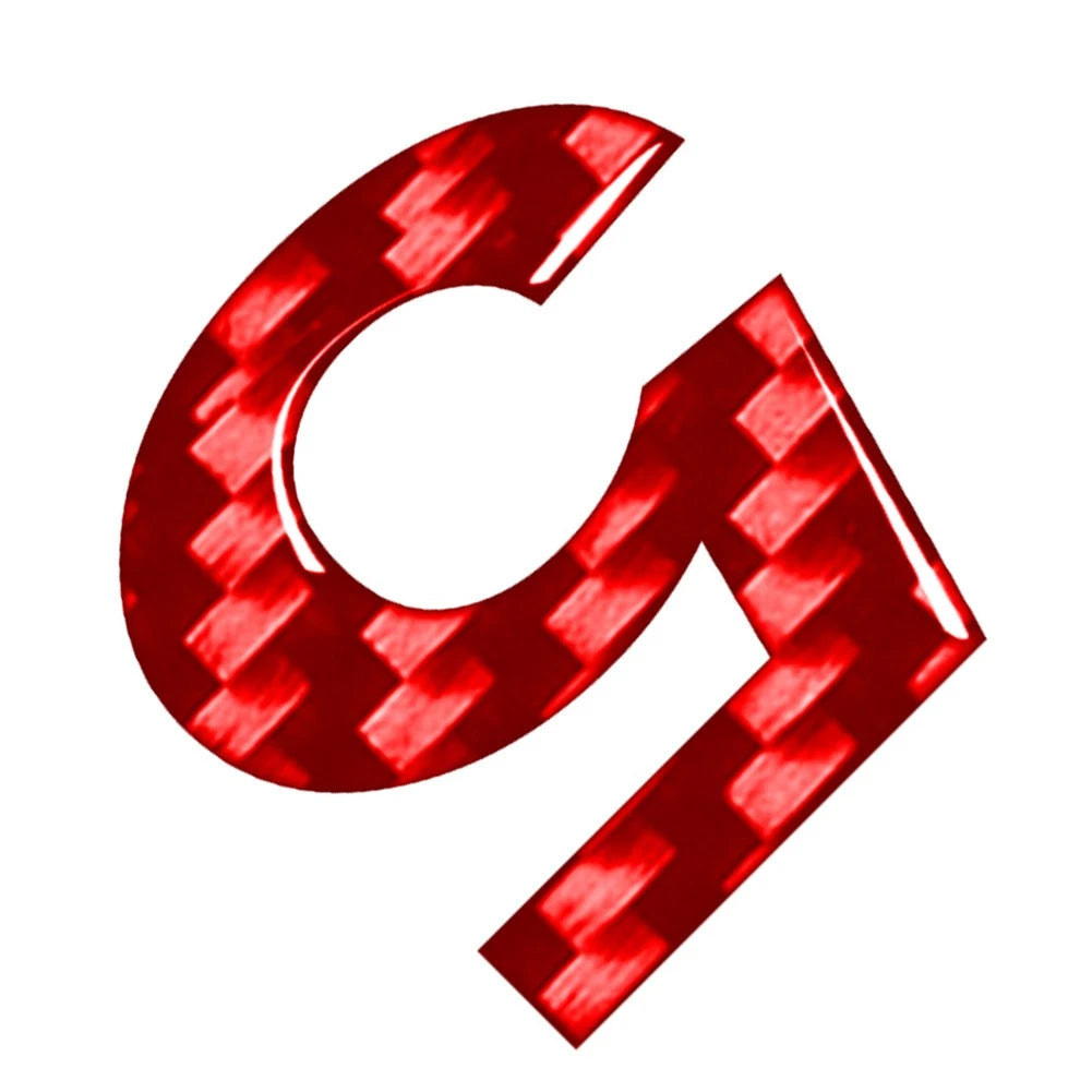Carbon Red Door Wall Window Badge Emblem Decals for Car (#5)