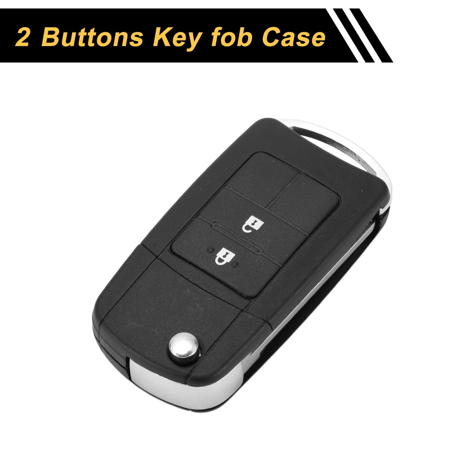 2 Button Key Fob Shell Case for Toyota RAV4 (2013–2015) Black