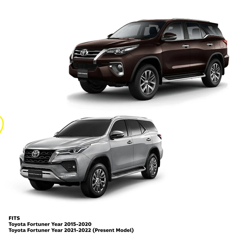 White Rear Bumper Step Door Scuff Plate for Toyota Fortuner (2015-2022)