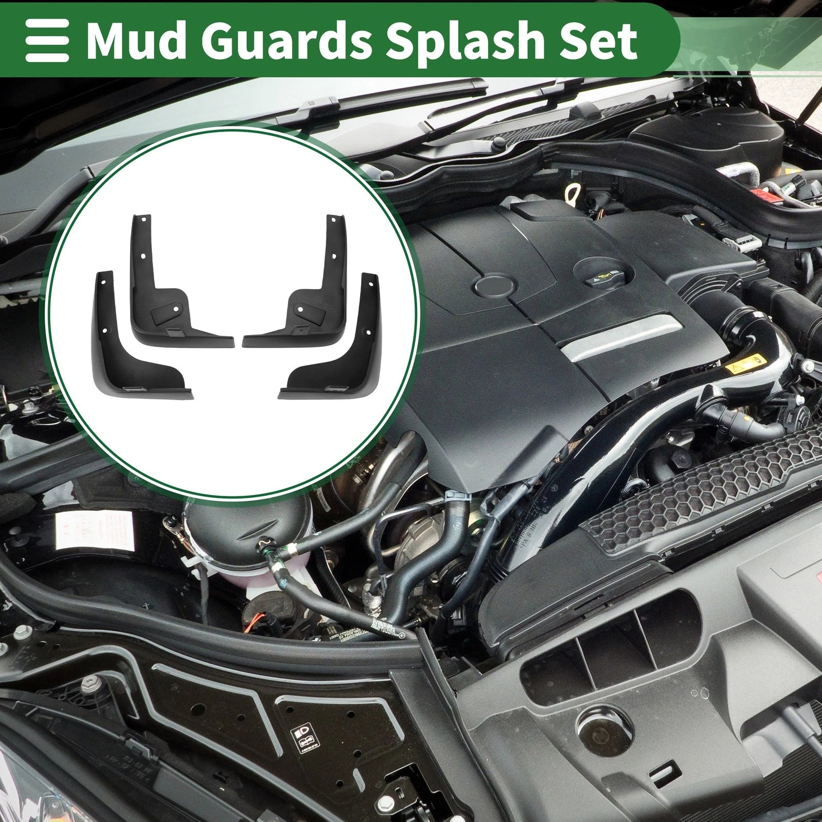 Set of 4 Mud Flaps Splash Guards for Nissan Tiida (2005–2010)