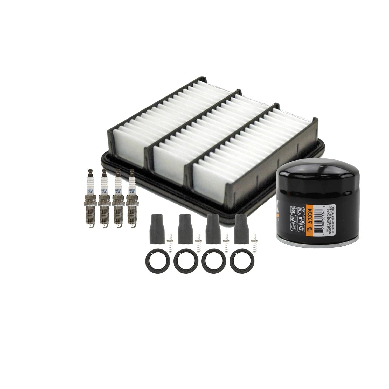 Wix Tune Up Kit & NGK Spark Plug Coil Boot for Kia Forte (2010–2013)